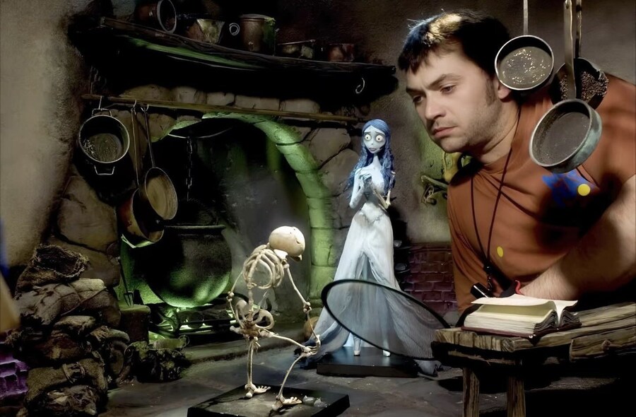 팀 버튼의 유령신부 촬영 당시의 사진들(2005년)_8.jpg