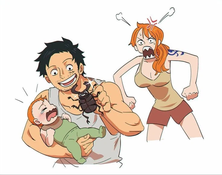 원피스 팬아트) 중년부부 몽키 D. 루피 & 나미_8.webp