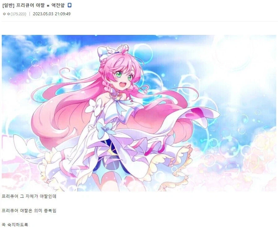 오타쿠들이 프리큐어가 야하니 어쩌니 그런 소리들을 하는데_1.webp