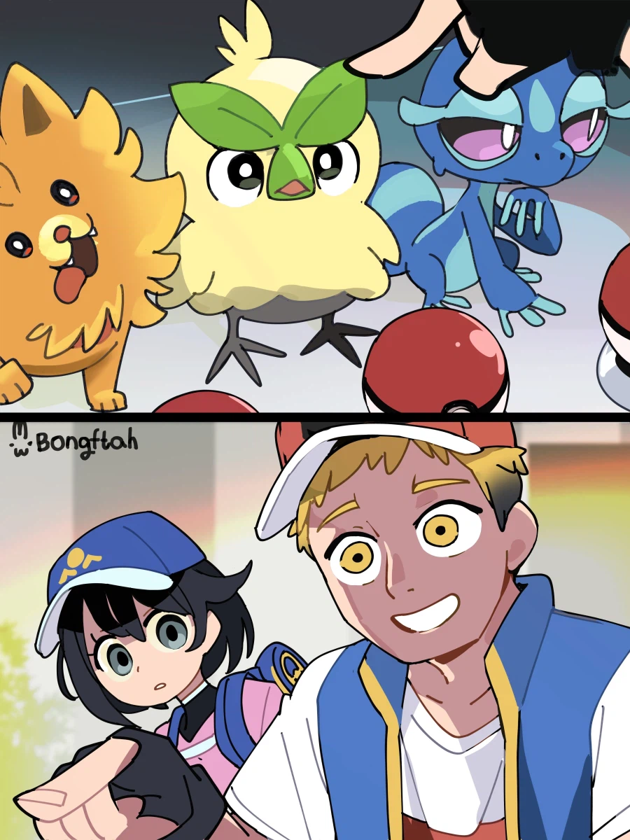 스타팅 포켓몬을 고르는 수상한 트레이너_1.webp