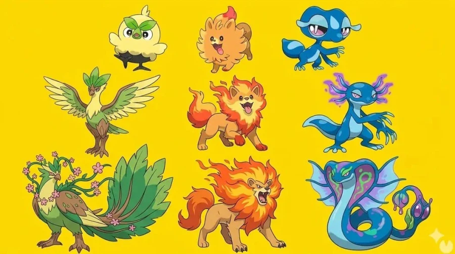 AI이 만든 포켓몬 10세대 스타팅 진화체_1.webp