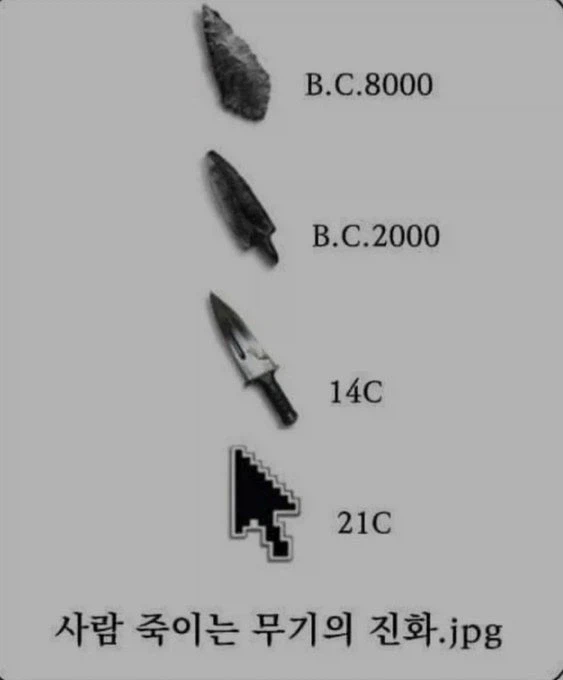 사람 죽이는 날카로운 무기의 발전_1.webp