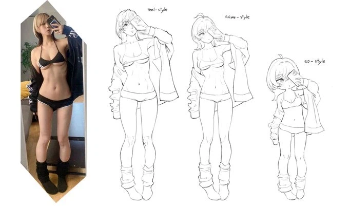 실제 모델을 여러가지 다른 스타일의 그림으로 표현하기_1.webp