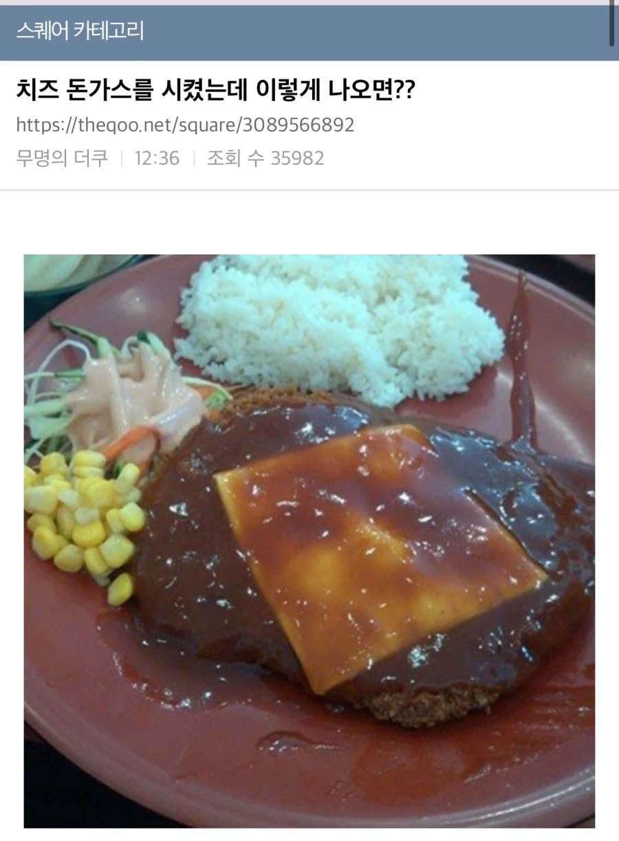 치즈 돈가스 시켰는데 이렇게 나오면?_1.webp