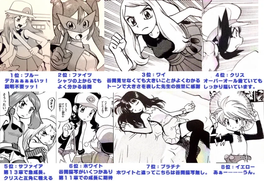 포켓몬. 스페셜 XY편까지 여 트레이너 그 크기순위_1.webp