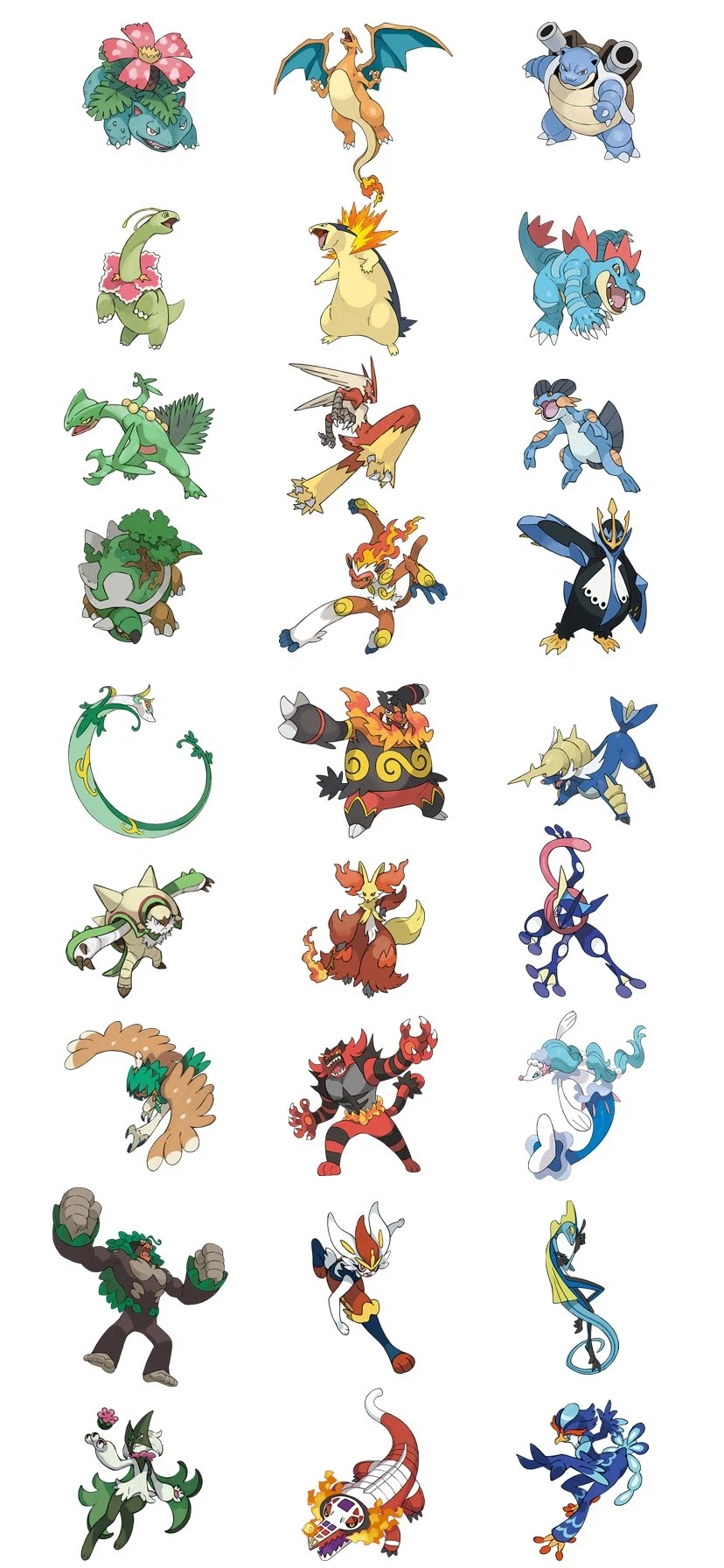 포켓몬스터 역대 스타팅 진화체_1.webp