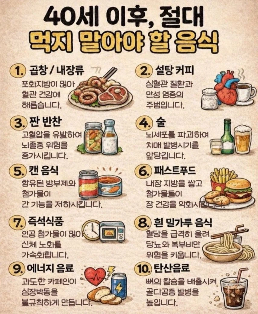 40세 이후, 절대 먹지 말아야 할 음식_1.webp