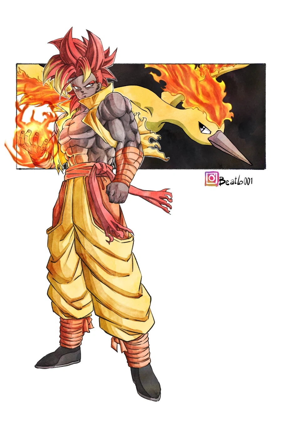 포켓몬,드래곤볼)드래곤볼풍으로 의인화된 포켓몬_11.webp