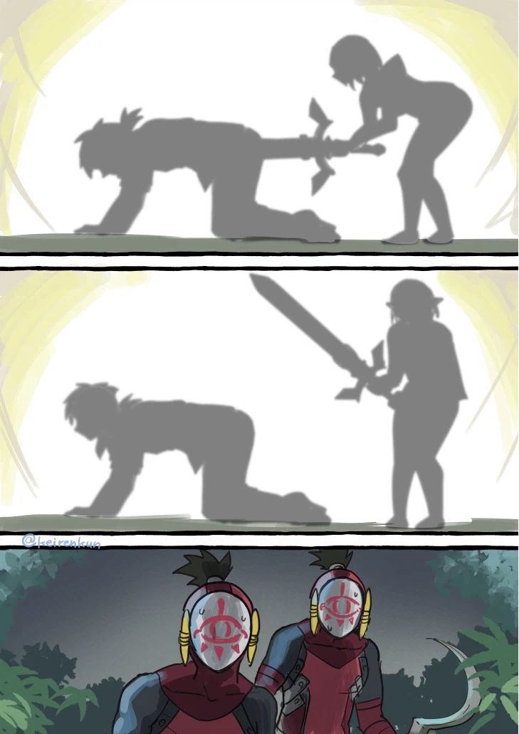 젤다. 텐트 치고 경계준비 하는 링크와 젤다_2.webp