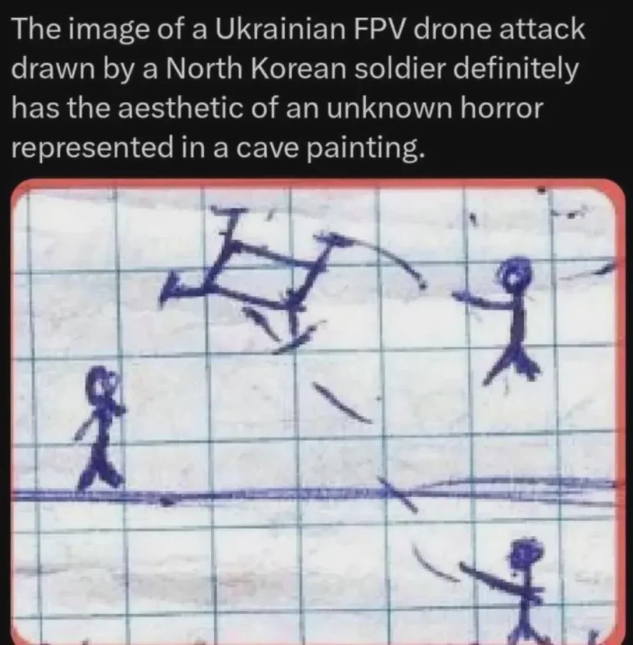 우크라이나의 북한군이 그린 드론 공격_1.webp