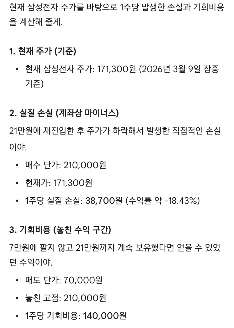 삼전 7만원에 팔고 21만에 들어간 침착맨은 얼마 손해본걸까_2.webp