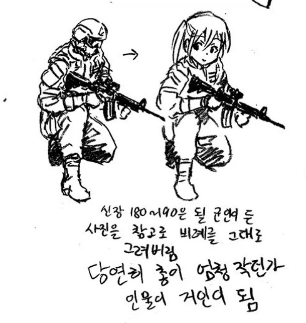 총든 미소녀 그림에서 은근 자주 보이는 상황_3.webp