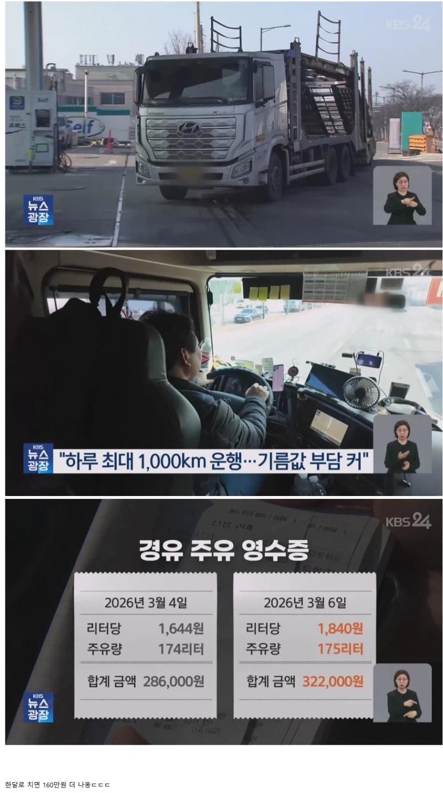 같은 차량 같은 주유소 이틀사이 기름값 ㄷㄷㄷ_1.webp