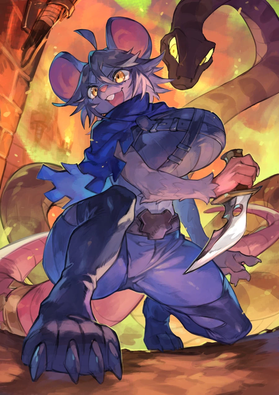 트레저헌터 찍찍이 눈나가 뱀에게 잡히는 짤_1.webp