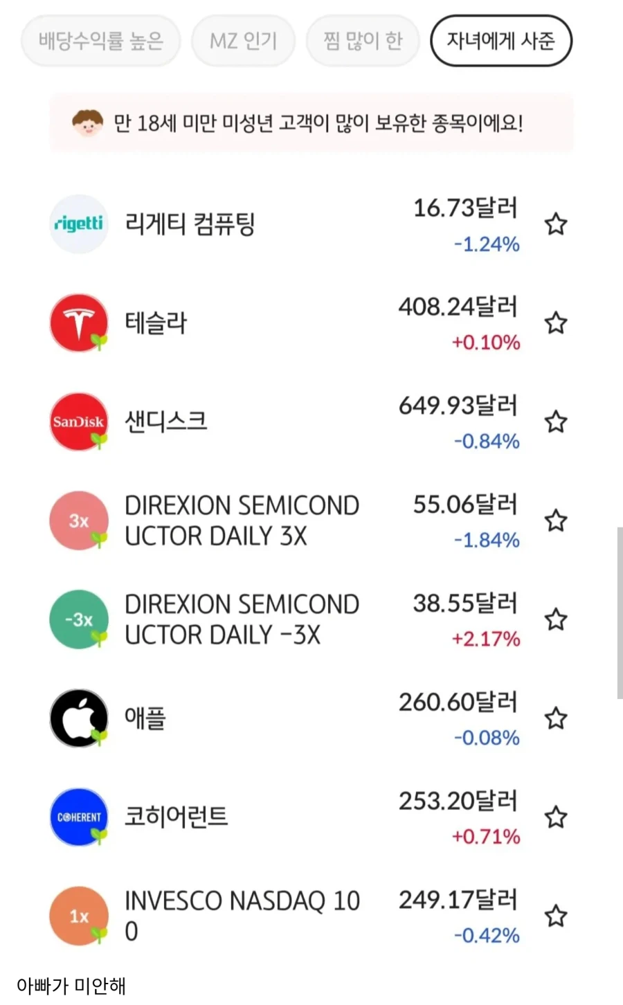 자녀에게 사준 주식 랭킹_1.webp