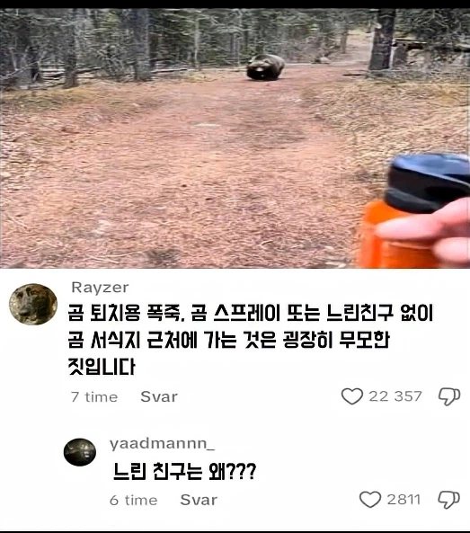 곰한테 쫓길 때 필요한 것_1.webp