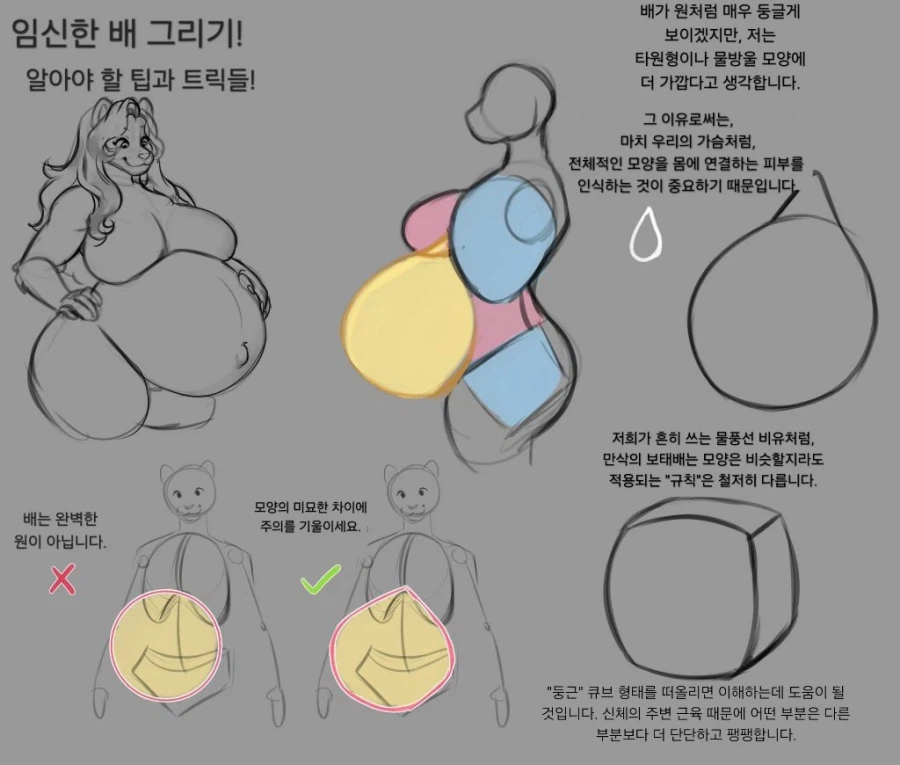 임신한 배 그리는 방법_1.webp