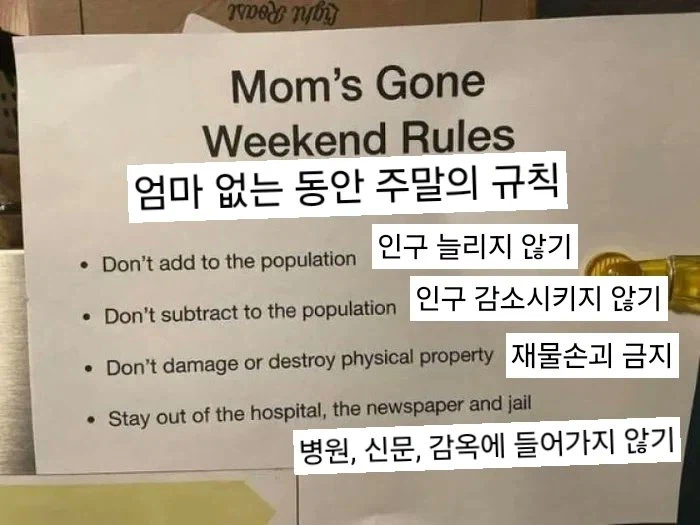 엄마가 집에 없는 동안 지켜야 하는 규칙_1.webp