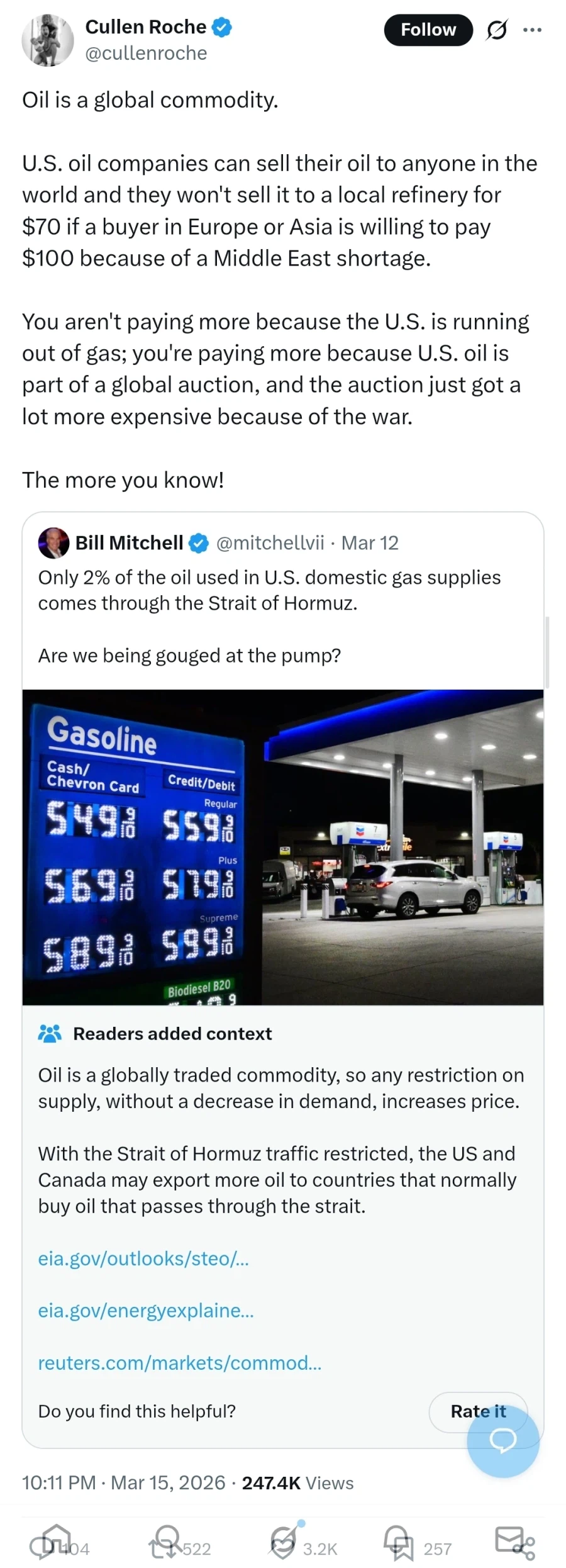 중동 기름 안 사는데 기름 값 비싸진다고 징징대는 마가_1.webp