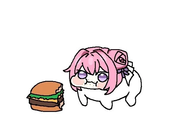 도로롱이 네 햄버거를 훔쳐 먹고 있다.jpg_1.webp