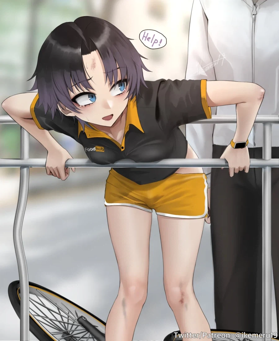 배달을 하다 넘어져서 껴버린 누나_1.webp