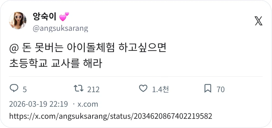 돈 못버는 아이돌체험 하고싶으면 초등학교 교사를 해라_1.webp