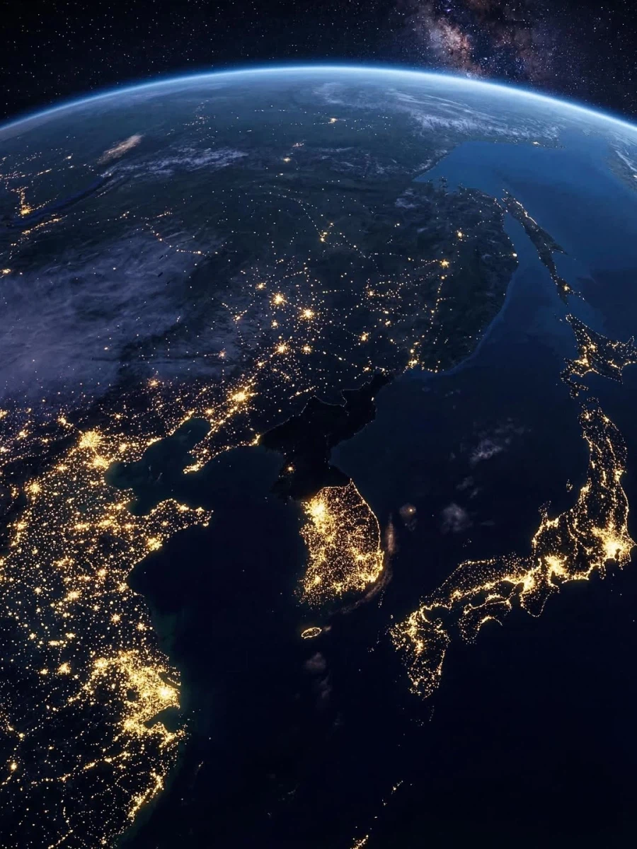 하늘에서 본 북한의 야경..._3.webp