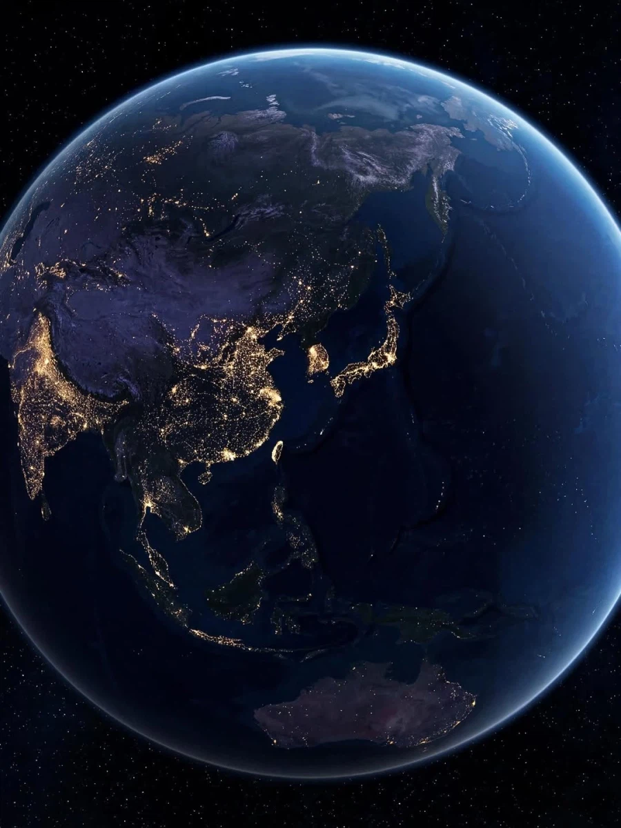 하늘에서 본 북한의 야경..._4.webp