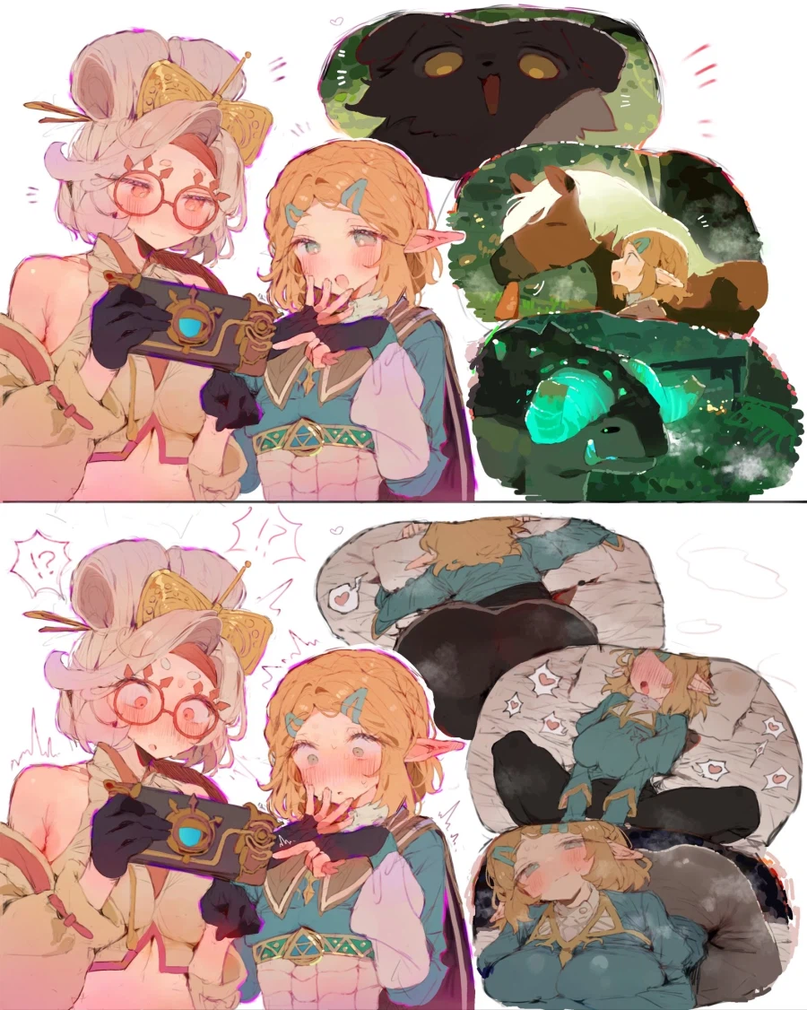 링크가 찍은 사진을 보는 젤다.jpg_1.webp