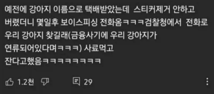 택배 받는 사람 이름을 반려동물 이름으로 해놔야 하는 이유_1.webp