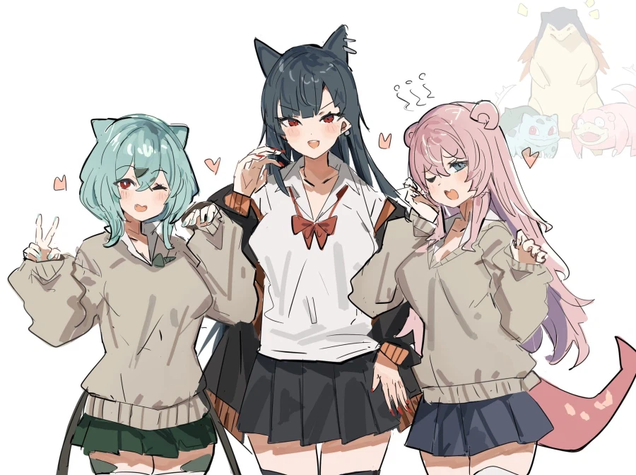 포켓몬. 갸루이상해씨 갸루블레이범 갸루야돈_1.webp