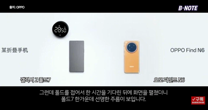 화면주름 없는 대륙 폴더블폰 등장에