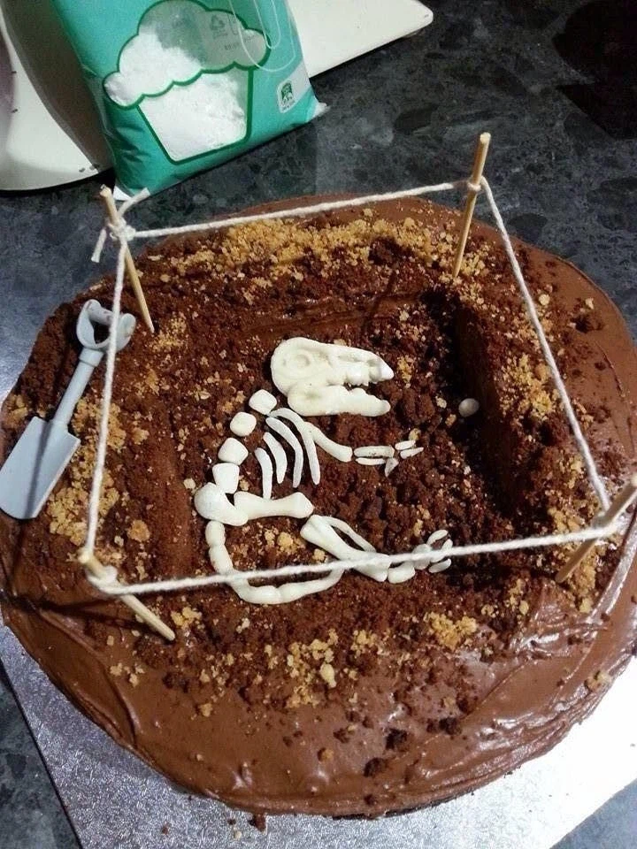 친구들에게 공룡 케이크를 선물받은 사람.x_2.webp