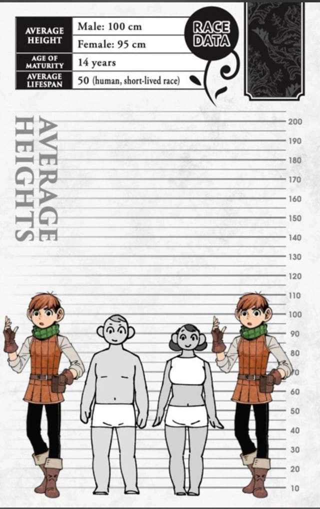 던전밥) 라이오스 파티의 신장과 각 종족의 평균 신장_1.webp
