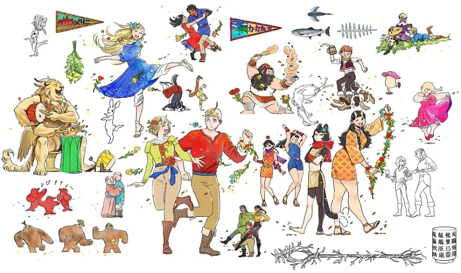 던전밥)작가가 그린 봄 기운 가득한 일러스트_1.webp