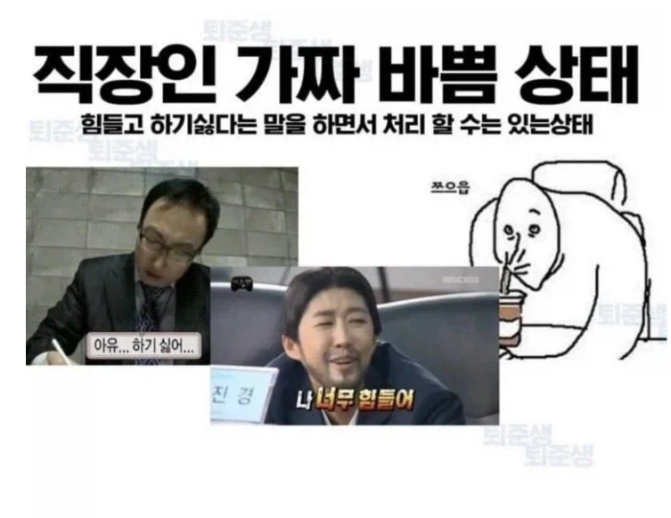 직장인 가짜 바쁨 상태 vs 진짜 바쁨 상태_1.webp