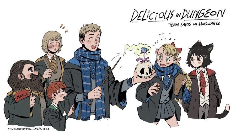 던전밥)한 일러 작가가 그린 호그와트 버전_1.webp