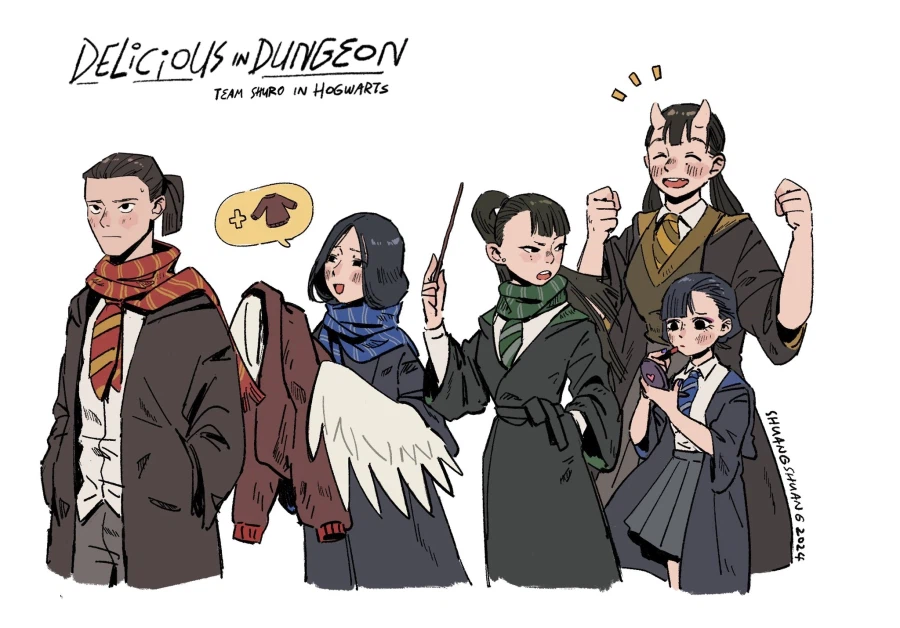 던전밥)한 일러 작가가 그린 호그와트 버전_3.webp