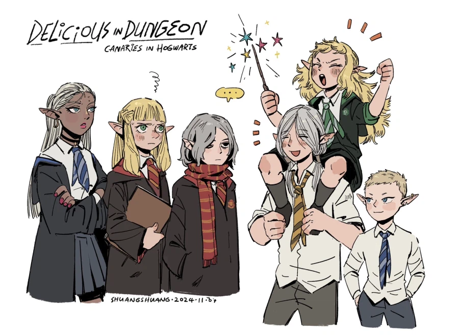 던전밥)한 일러 작가가 그린 호그와트 버전_4.webp