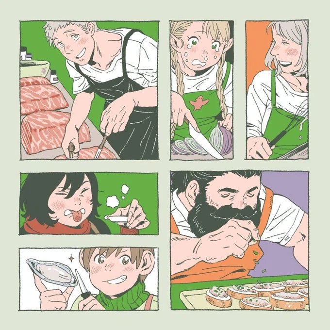 던전밥) 보면 괜시리 기분 좋아지는 팬아트들_2.webp