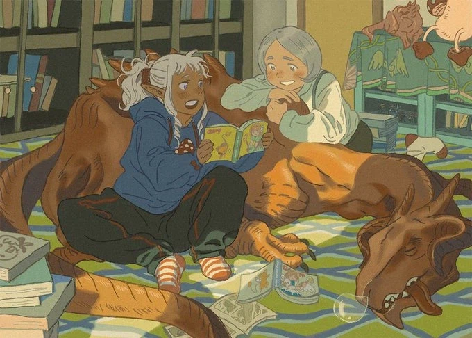 던전밥) 보면 괜시리 기분 좋아지는 팬아트들_5.webp