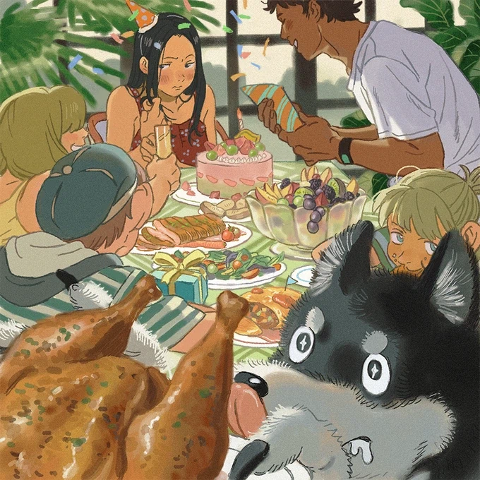 던전밥) 보면 괜시리 기분 좋아지는 팬아트들_7.webp