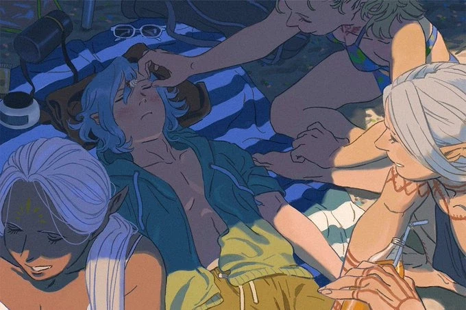 던전밥) 보면 괜시리 기분 좋아지는 팬아트들_13.webp