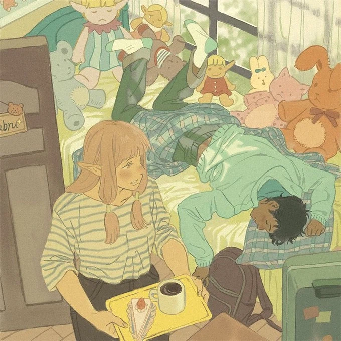 던전밥) 보면 괜시리 기분 좋아지는 팬아트들_14.webp