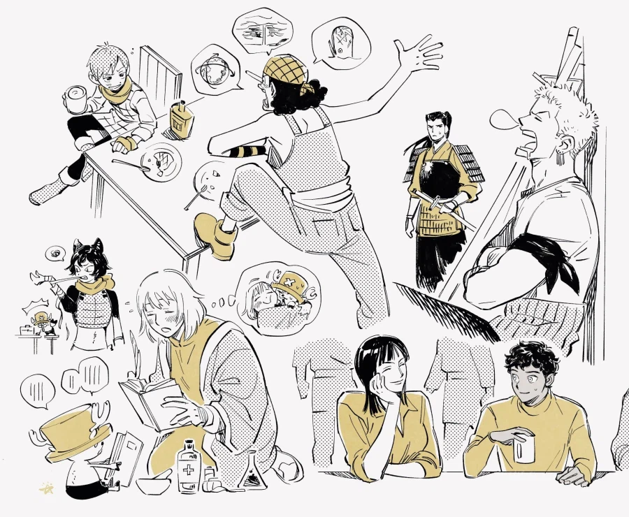 던전밥)원피스와 크로스오버한 팬 일러_4.webp