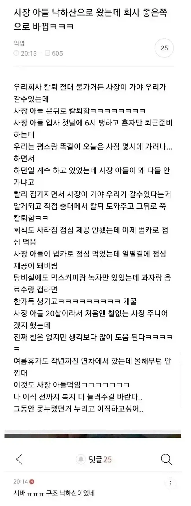 낙하산으로 입사한 사장 아들_1.webp