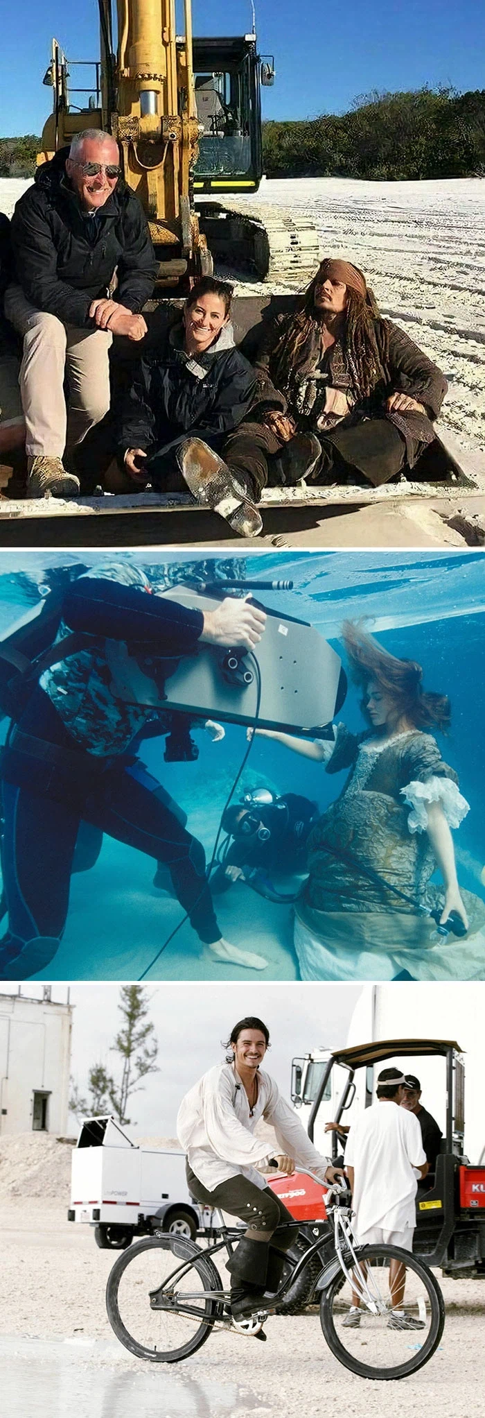 캐리비안의 해적 1 촬영 중, 주연배우들 일상_1.webp