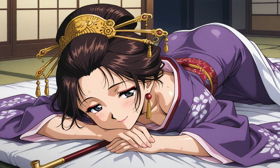 AI) 기생이 입는 기모노를 입고 여장한 에반게리온의 이카리 신지_6.webp