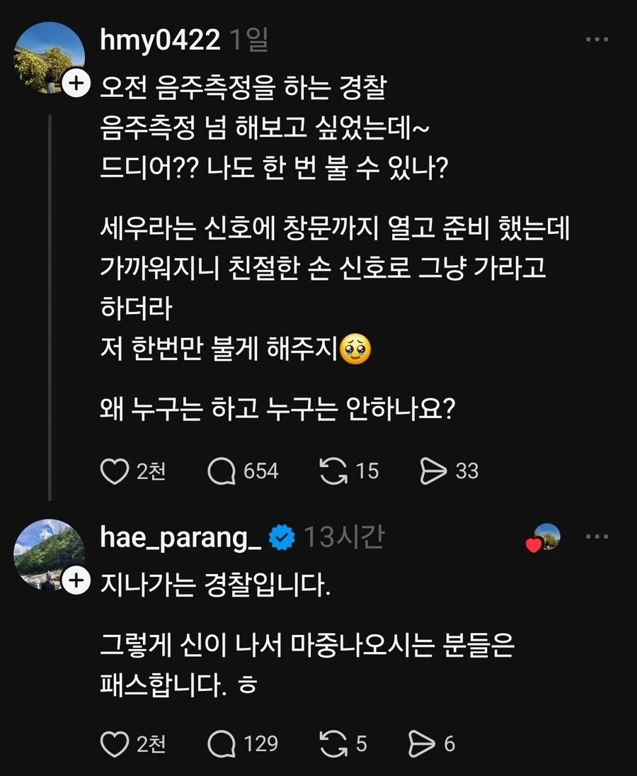음주 단속에 걸렸는데 시무룩해진 사람_1.webp