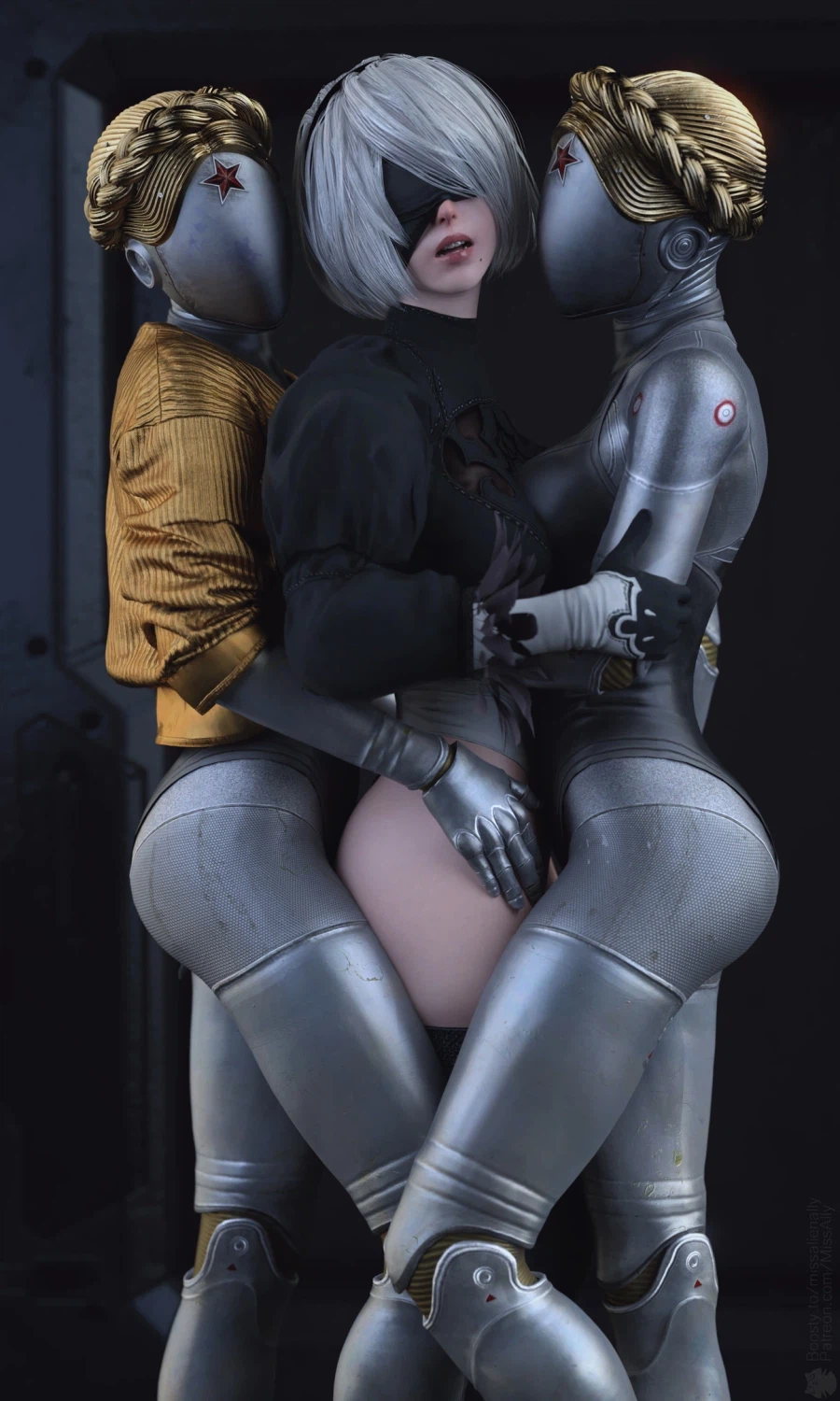 아토믹 하트 로봇들과 2B가_1.webp